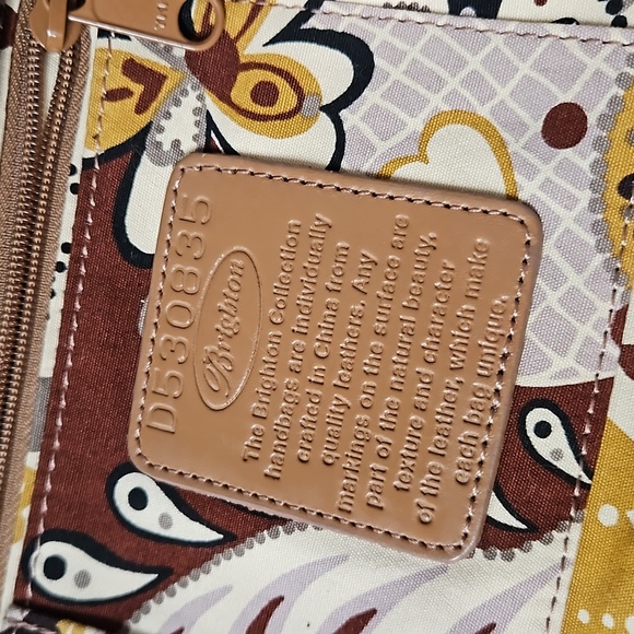 Brighton Vintage Shoulder Bag Black leather with contrast stitching - Picture 2 of 7